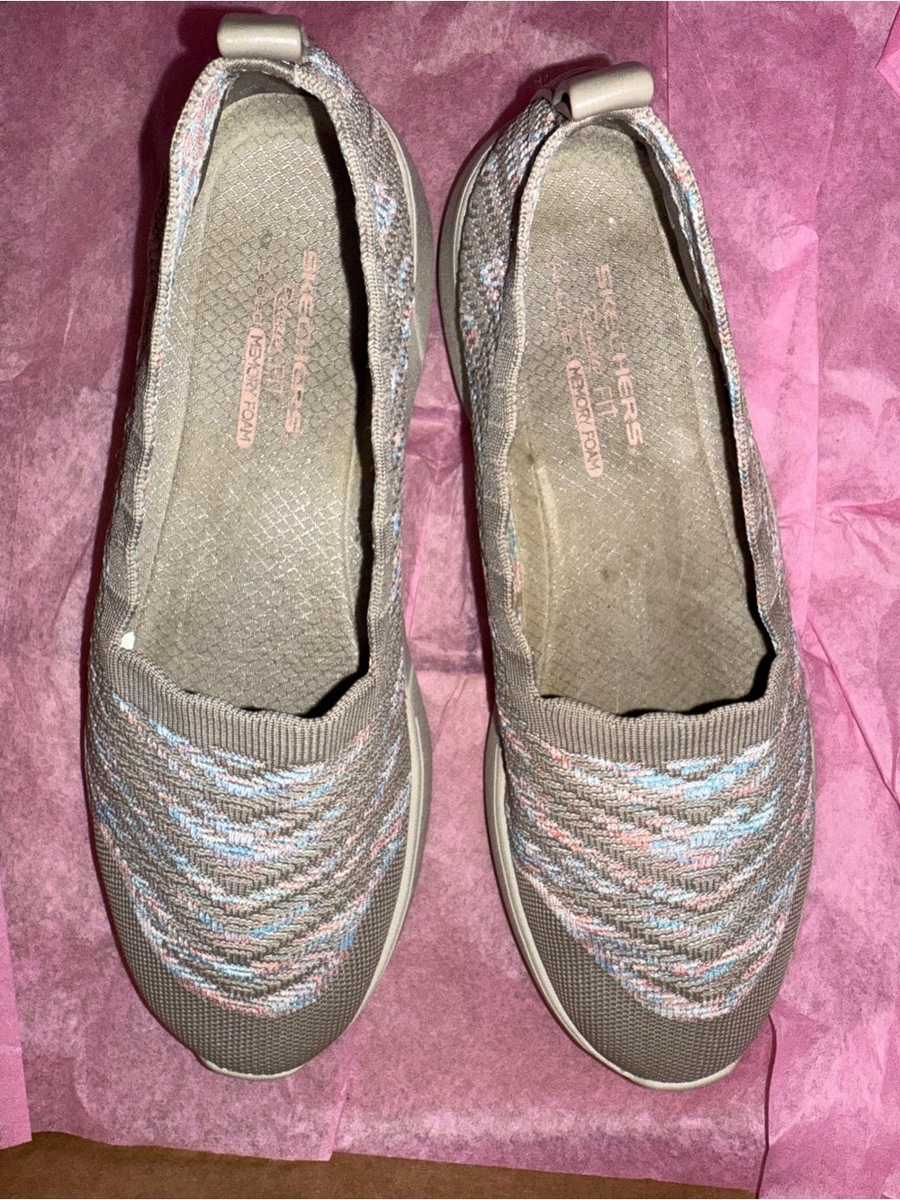 Skechers Women's Gray Slip-On Knit Sneaker